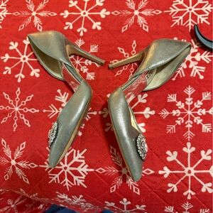 Elegant Silver Women's Heels